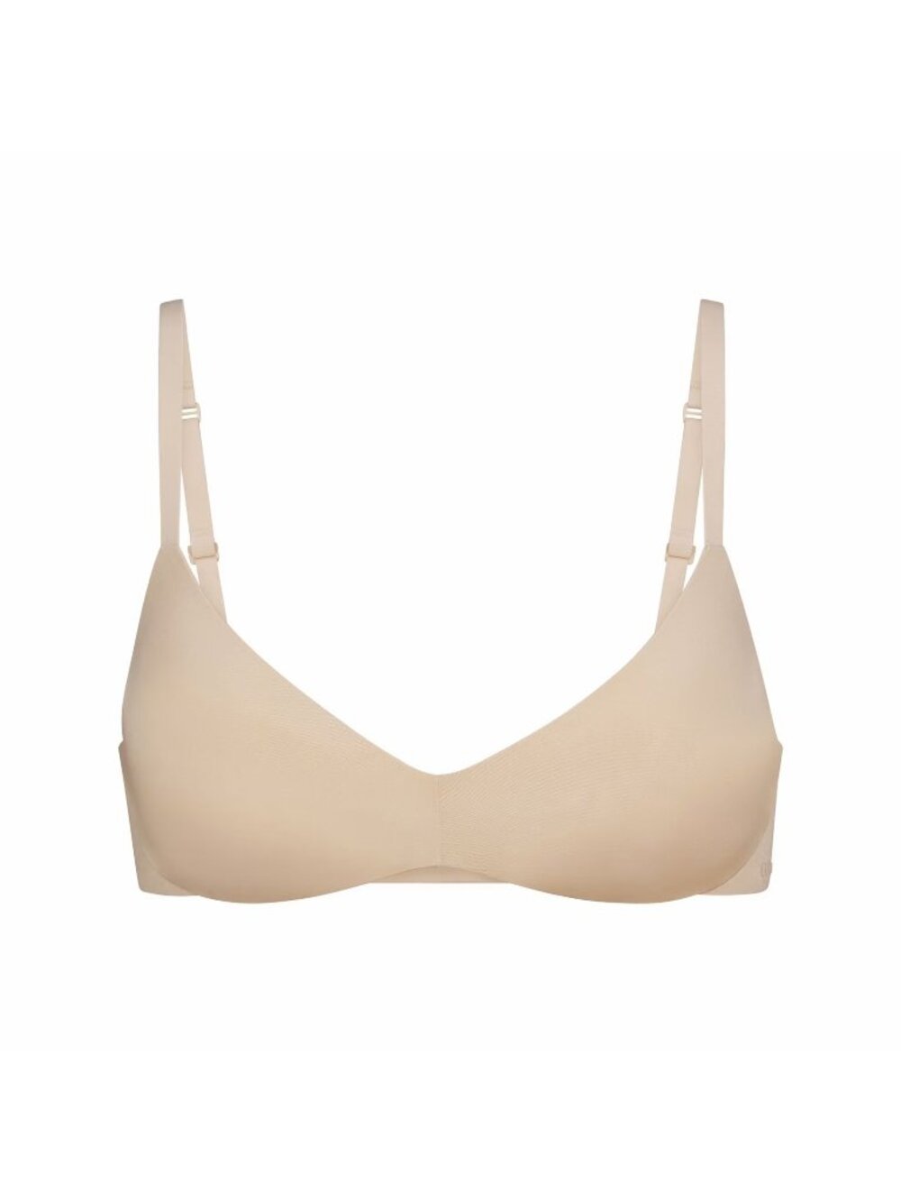 NWT SKIMS WIRELESS FORM PUSH-UP PLUNGE BRA SAND - 34B